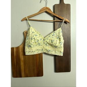 Aeropostale floral lace detail crop bralette top size Medium